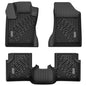 3W Floor Mats Fit for 2017-2026 Jeep Compass, TPE All Weather Custom Fit First and Second Rows Full Set Car Mats, Black - size: Jeep Compass 2017-2026 Floor Mats