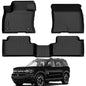 All Weather Rubber Car Floor Mats Compatible with 2021-2025 Ford Bronco Sport/2022-2025 Ford Maverick, Car Mat Full Set with Raised Edge, Odorless, Easy to Install, Non-Slip Surface, No Need Trimming - size: 2021-2023 Bronco Sport/Maverick