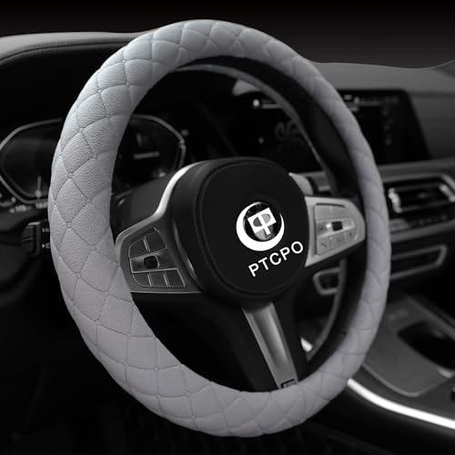 Soft Car Steering Wheel Cover for Sedan, SUV, Warm Luxury Velvet, Odorless, Universal, Anti Slip, Summer Winter, Gray, Large Size[15" 1/2-16"](39-41cm) - color: Gray, size: Large Size[15" 1/2-16"](39-41cm)