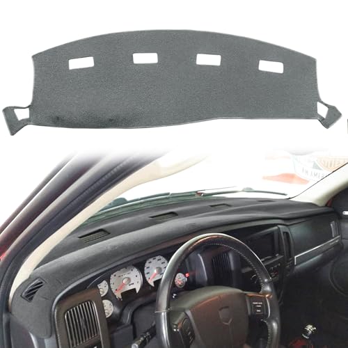 Yiz Dashboard Cover Dash Cover Mat Custom Fit for Dodge Ram 1500 2002-2005,2500/3500 2003-2005 (02-05 Dark Gray) Y22 - color: 02-05DarkGray