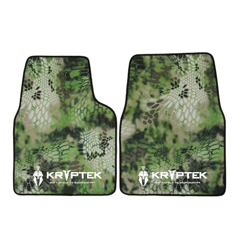 Coverking Universal Car Floor Mats Set of 2 (Front Driver and Passenger) Kryptek Mandrake Camo - All-Weather Protection for Mud, Dirt, Rain, Spills, Non-Slip Backing, Fits Cars Trucks SUVs Jeeps - style: Kryptek Mandrake