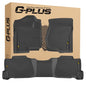 G-PLUS Floor Mats,Fit Chevy Silverado & GMC Sierra 1500 Crew Cab 2007-2013/Silverado & Sierra 2500 3500 Crew Cab 2007-2014 Floor Lines,TPE Custom Fit All Weather 1st & 2nd Row Car Mats Black 3PCS - size: 2007-2013|Fit Silverado & Sierra Crew Cab|3PCS