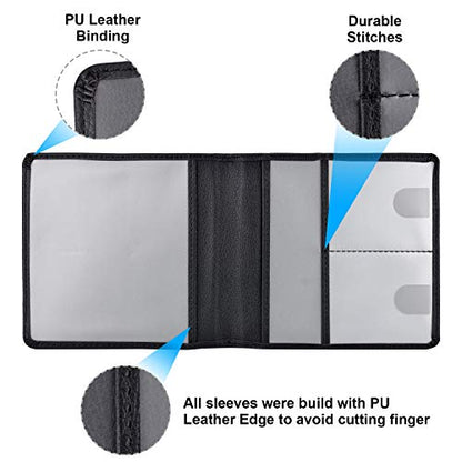 Car Registration and Insurance Holder, Vehicle Glove Box Car Organizer Men Women Wallet Accessories Case for Cards, Essential Document, Driver License, Black - color: Black