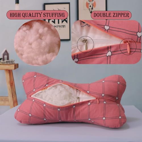 Neck & Cervical Pillows Dog Bone Shaped Travel Neck Pillows With Washable Removable Cover For Car Bus Truck Driving Comfort Head Rest Support Bone Pillows For Neck Chiropractic Pillow ( Size : B ) - size: B