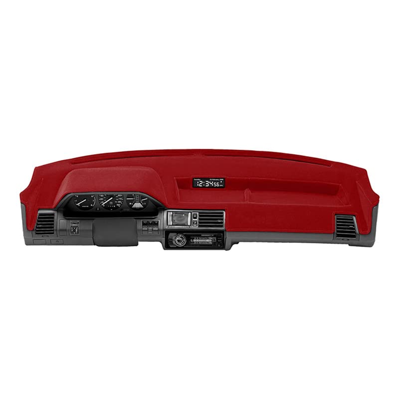 Coverking Dash Cover Mat Pad Custom Designed for Select Dodge Charger Dashboards: Velour Material, Red