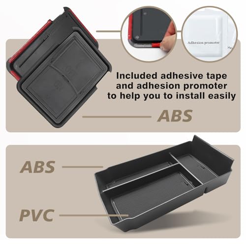 Center Console Organizer Compatible with 2023 2024 2025 2026 Honda CRV & CRV Hybrid Tray & Armrest Hidden Storage Compartment 2PCS Set(Console Tray+Hidden Organizer) - style: Console Organizer & Hidden Compartment