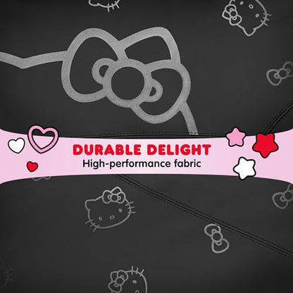 Carbella Hello Kitty Car Seat Covers - Cute Front Seat Covers, PU Leather Seat Covers for Cars, SUV, Van, Trucks, Hello Kitty Car Accessories 2pc Black - color: Seat Covers Leather-Black, style: Hello Kitty