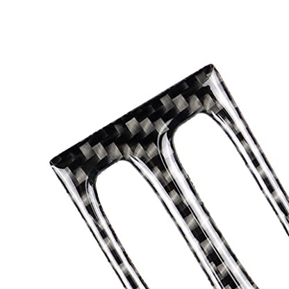 for Mercedes-Benz C-Class W204 2011-2013 Real Soft Carbon Fiber Center Console Air Vent Outlet Knob Frame Cover Trim Sticker Car Interior Accessories - color: Central Air Vent Knob