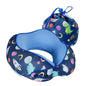 SKYTRAX® Certified Kids Safe Memory Foam Travel Neck Pillows for Kids and Toddlers, Cute Cartoon Design, Car Seat & Airplane Head Neck Support, Adjustable Snap Buttons, Washable Soft Cover (Dinosaur) - color: Universe/Dinosaur