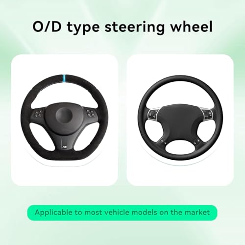 15 Inch Car Leather Steering Wheel Cover, Automotive Accessories Elastic Breathable Anti-Slip Soft Wheel Protector Fits Men and Women, Suitable for SUVs, Trucks, Vehicles and RVs (Red-1) - color: Red-1