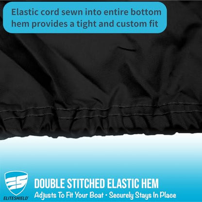 Heavy Duty T-Top Boat Cover, Fits 20ft to 22ft Long Center Console Boat with T-Top Hard-Top, Waterproof Fade Resistant T Top Boat Storage Cover (Black, Size 2: 20'-22' Long, Beam 106" W) - color: Black, size: Size 2: 20'-22' Long, Beam 106" W