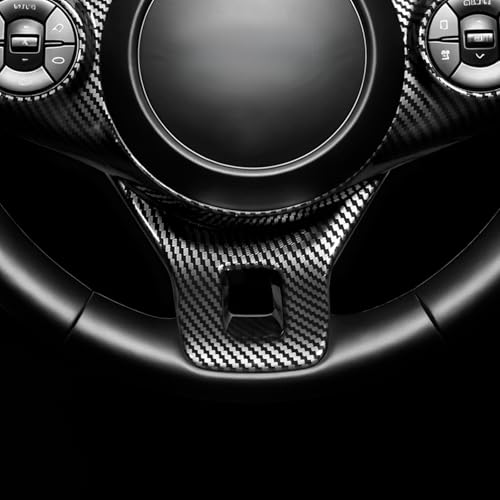 Steering Wheel Trim Cover Compatible with Kia Soul 2020-2026 Accessories (Carbon Fiber Pattern)