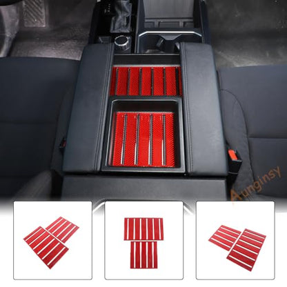 Aunginsy Car Central Control Armrest Box Slot Pad Sticker Compatible with Toyota Tundra 2022-2024 Armrest Box Storage Box Cover Slot Panel Slot Sticker Armrest Lid Storage Slot Trim Cover Accessories - size: Central Control Armrest Box Slot Pad Sticker