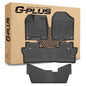 G-PLUS Floor Mats 4PCS Compatible with 2016-2022 Honda Pilot 8 Passenger Models(No Elite Models) TPE Custom Fit All Weather Protection Floor Cargo Liner Accessories 1st & 2nd & 3rd Black Car Mats - size: 2016-2022|Fit Honda Pilot|3PCS