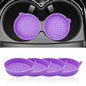 4-Pack Universal Cup Holder Coasters, Black Silicone Inserts - Keep Your Car Clean with Non-Slip & Spill-Proof Coasters for All Vehicles (Purple) - color: Purple