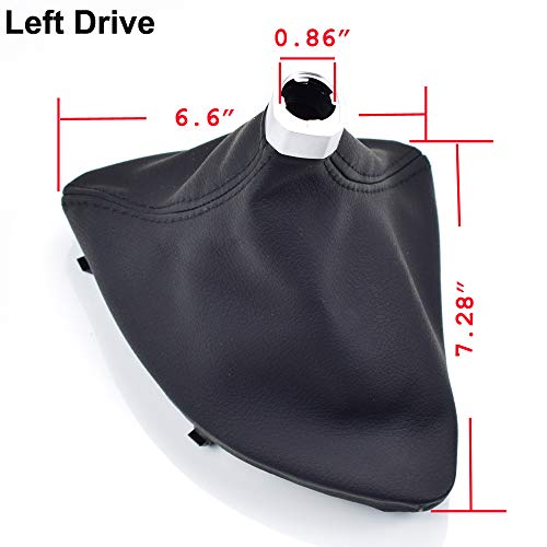 Car Shift Gear Stick Manual Shift Boot Cover Black Leather Boot Cover Case for BMW E30 E36 E39 E46 E81 E82 E87 E88 E90 E91 E92 E93 (E87-Left) - size: E87-Left