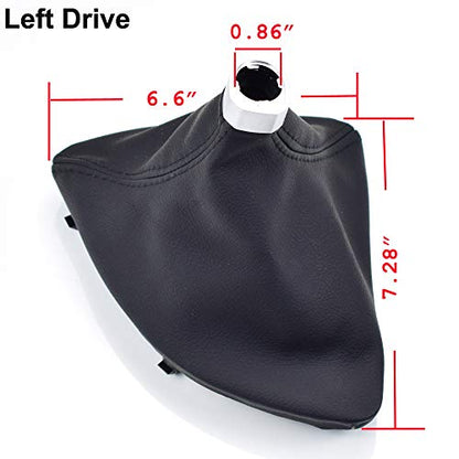 Car Shift Gear Stick Manual Shift Boot Cover Black Leather Boot Cover Case for BMW E30 E36 E39 E46 E81 E82 E87 E88 E90 E91 E92 E93 (E87-Left) - size: E87-Left