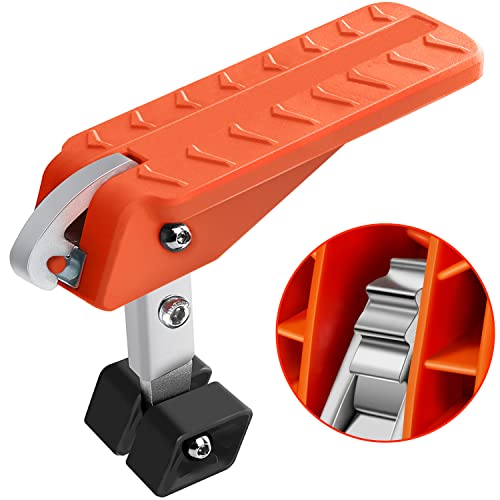 TOOENJOY 5 Angles Universal Car Door Step Door Latch Hook, Foldable Stand Pedal Step Up Easy Access Car Roof, Steel & Rubber Hold up to 400LBS - color: Orange, size: Medium