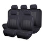 Flying Banner Car Seat Covers Full Set Universal fit Most Car,Truck,SUV and Van Comfortable Airbag Compatible Jacquard & Polyester (Full Set - Low Back, Black) - color: Black