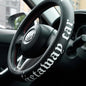 Getaway Car Leather Steering Wheel Cover - 15-inch Universal Microfiber- Soft & Breathable & Silicone Anti Slip Auto Steering Wheel Wrap for Women - color: getaway car