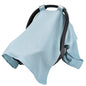 SERAPHY 100% Muslin Cotton Car Seat Cover Baby, Universal Carseat Covers, Breathable Baby Car Seat Canopy for Boys Girls, Soft Infant Car Seat Cover for Summer —Blue - color: Blue