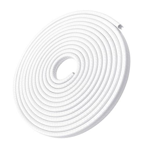13Ft(4M) Car Door Edge Guards U Shape Edge Trim Rubber Seal Protector Rubber Door Protector Protection Edge Anti-Collision Clips Fit for Most Car - color: White, size: 13FT