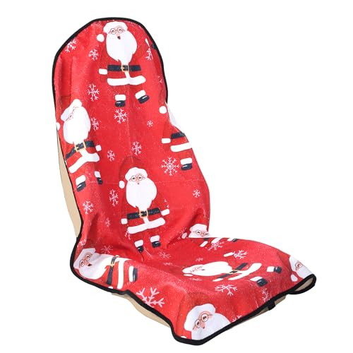 Car Seat Cover Protector Front Seats,for Gym Workout,Running,Swimming,Beach and Hiking,Waterproof Sweat Towel Bucket Seat Covers for Cars SUV Trucks (Santa Claus, 1Pcs) - color: Santa Claus, size: 1Pcs Front Seat Towel