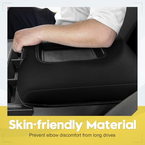 FIILINES Center Console Cover for 2014-2018 Chevy Silverado/GMC Sierra 1500 2500 3500(fit Split Bench Seat Console ONLY), Armrest Cover Pad Cushion Protector Accessories Armrest Cover Anti-Scratch - size: For Chevy Silverado/GMC Sierra 2014-2018