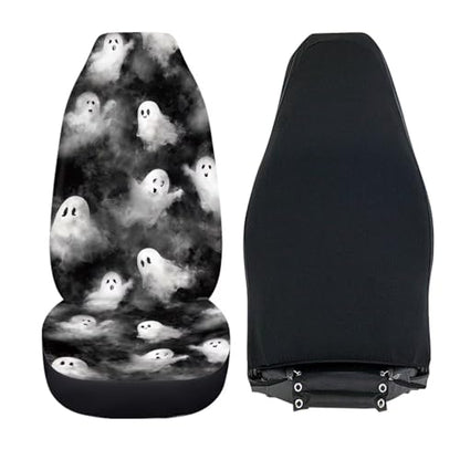 Car Seat Covers Accessories 2 Pieces Car Front Seat Covers, Universal Fit Auto Interior Bucket Seat Covers(Ghost 68) - color: Ghost 68