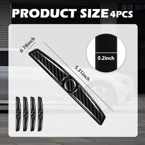 4PCS Carbon Fiber Car Door Protector Edge Guards,Thicker Door Guard for Cars Provides Impact and Anti-Scratch Protection,Universal Self-Adhesive Doors Protectors for Vehicles