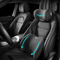 Car Lumbar Support Pillow and Car Neck Pillow Kit, Ergonomic Car Seat Headrest & Lumbar Cushion with Adjustable Strap for Neck Back Pain Relief, for Office Chair/Truck/Wheelchair (Black) - color: Black