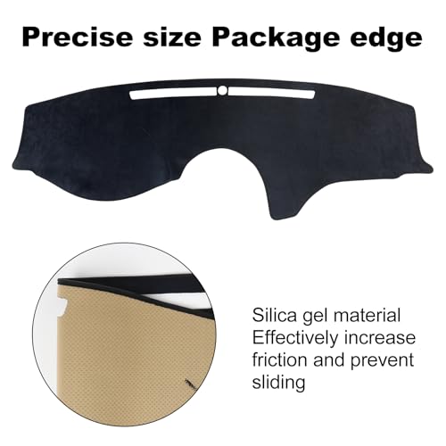 Dashboard Cover Mat for Lexus 2007-2012 ES ES240 ES350 Accessories Black Flannel Material Anti-Slip Dash Cover Mat Sunshade Glare UV Rays Protector - size: for Lexus 2007-2012 ES