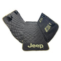 Jeep Vehicle Seat Protector for Dogs and Pets (Charcoal Black) Adjustable Seat Cover - Durable Protection Waterproof Design (58 x 23 x 18.5 inch)