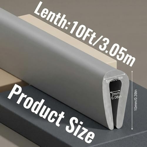 Rubber U Channel Edge Trim, Door Seal Strip, Fits Edge up to 1/16 Inch (1. 6mm) U Shape Weather Stripping(10 Feet,Gray) - color: Gray, size: 10 Feet