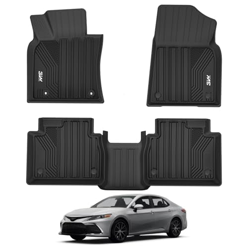 3W Floor Mats Fit Toyota Camry 2018-2024 FWD Only (Not for Hybrid or AWD), TPE All Weather Custom Fit Floor Liner, 1st and 2nd Row, Black(L/LE/SE/TRD/XLE/XSE) - style: 5. Camry|18-24|Floor Mats