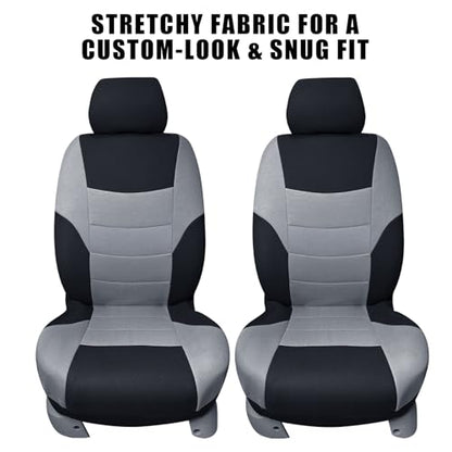 Champlus Car Seat Covers, Breathable and Durable Mesh 2 Front Bucket Seat Covers, Universal Fit Automotive Sedan Cars, SUVs, Trucks, Mini Vans, Airbag Compatible, Easy to Install