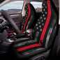 American Flag Printed Front Car Seat Cover Waterproof, Universal 2 Pcs Car Front Seat Cover for Truck SUV Vehicle Sedan, All Weather Auto Seat Cover Compatible with Airbag, Car Accessories - color: American Flag - Black and Red