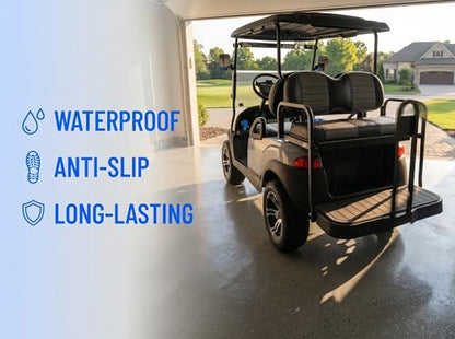 Golf Cart Rear Seat Kits Floor Mat,Fit for YA/EZGO RXV/TXT/Club Car DS/Precedent/Star Car/Excar/Icon, Anti-Skid Mat EVA Environmentally Friendly Materials for Mosts Golf Carts. - color: Dark Grey