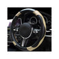 povtii Car Steering Wheel Cover, 15 Inch Leather Breathable Auto Steering Wheel Protector, Comfortable Non-Slip Vehicle Steering Wheel Covers, Universal Car Accessories (Beige, with Lining) - color: Beige, With Lining