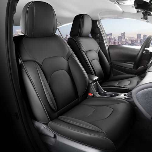 FREESOO Car Seat Covers Front Seats 2PCs,Waterproof Automotive Seat Covers, Leather Cars Interior Covers, Seats Protection Universal fit Babies & Adult (Black) - color: Black, size: 2 Pcs Front Seat