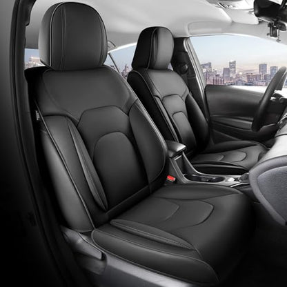 FREESOO Car Seat Covers Front Seats 2PCs,Waterproof Automotive Seat Covers, Leather Cars Interior Covers, Seats Protection Universal fit Babies & Adult (Black) - color: Black, size: 2 Pcs Front Seat