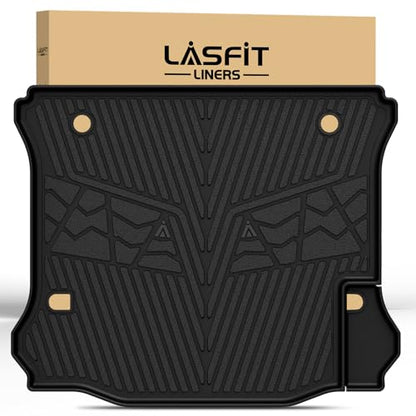 LASFIT Trunk Mat for Jeep Wrangler 2011-2018 JK Unlimited 4-Door Without Subwoofer (NOT for JL or 2-Door) All Weather TPE Custom Fit Cargo Mat Trunk Liner Cargo Liner, Black - style: Wrangler JK 2011-2018 Cargo Mat