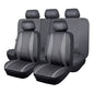 Flying Banner car seat Covers Full Set Faux Leather Air Mesh Breathable Man Lady Airbag Compatible Rear Bench Split 40/60 50/50 60/40 Truck Pick Up (Full Set - Low Back, Gray Gray) - color: Gray Gray