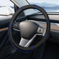 15 Inch Leather Car Steering Wheel Cover, Breathable Anti-Slip Automotive Steering Wheel Protector Accessories, Soft Comfortable Car Interior Decoration for SUV, Truck (Blue)
