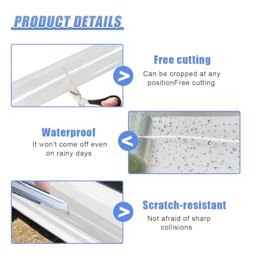 Universal Car Door Entry Guard, Waterproof & Scratchproof Automotive Doors Sill Protection Film, Anti-Collision Vehicle Rear Door Entry Sill Trim for Car, SUV, Truck(Clear&5cm) - size: Clear&5cm