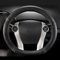 Customized for Toyota Prius Microfiber Leather Steering Wheel Cover for Prius C Aqua 2010 2011 2012 2013 2014 2015 2016 2017 2018 2019 Black Car Special Design YR01B