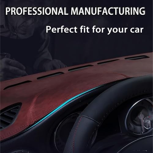 Car Dashboard Cover Mat for Dodge Journey 2013 2014 2015 2016, Sun Protection Dash Cover, Anti-Glare Dashboard Pad Non-Slip Dash Protector,A Black