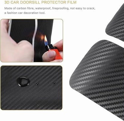4Pcs z71 Letter Emblem Front/Rear Door Car Door Sill Plate Protectors Scuff Plate (Black Red)