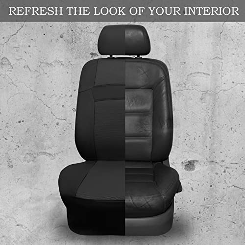 CAR PASS Seat Cover Full Sets, 3D Air Mesh Car Seat Cover with 5mm Composite Sponge Inside,Airbag Compatible Universal Fit for SUV,Vans,sedans, Trucks, Automotive Interior Covers(All Black)