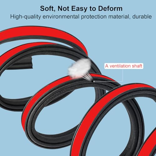 52.5Ft Car Door Seal Strip for Truck Car Weather Stripping Universal Self Adhesive Large Auto Door Soundproofing Weatherstrip for Pickup Truck SUV RV Boat